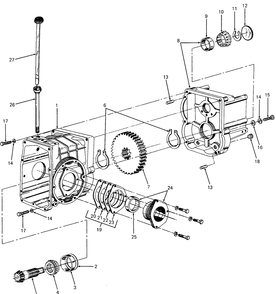 Transmission-Rear And Adapter Housing Diagram and Parts List for 1872 2072-756300-799999-147730100-148720100-148730100-149720100-149730100 Cub Cadet Lawn Tractor